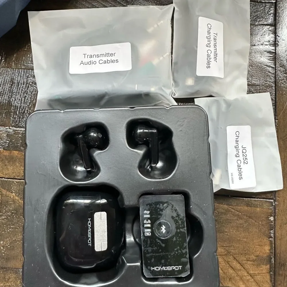 Black Bluetooth Headset with Wireless Earbuds